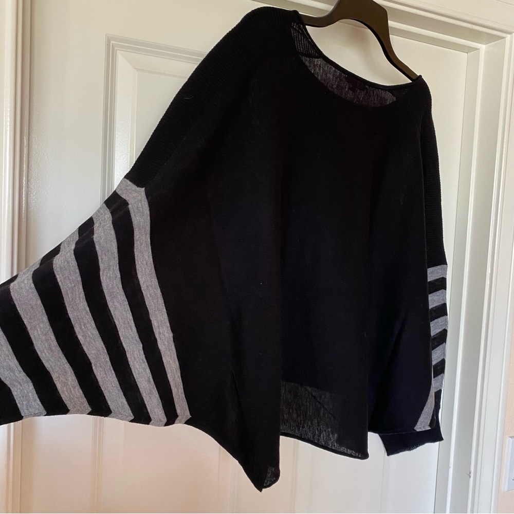 NWT LAmade Women's Stripe Three-Quarter Sleeve Boat Neck Top - Picture 9 of 12